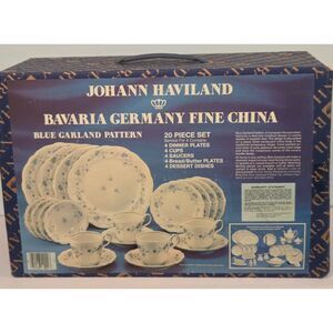 Vintage Johann Haviland Blue Garland Fine China Partial Service Set